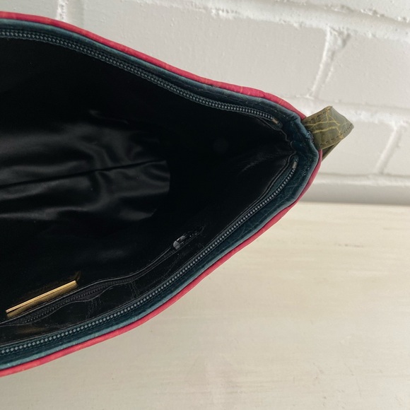 Womens Classic Vintage 1990 Sharif Multi-Colored Jewel Tone Shoulder Strap Purse - Picture 12 of 15